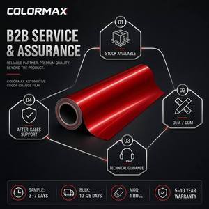 Vinilo Adhesivo para Automóviles Color Rojo Metálico Ultra Brillante, Libre de Burbujas, para Cambio de Color de Carrocería, Venta al Por Mayor de Fábrica - Product Image 6