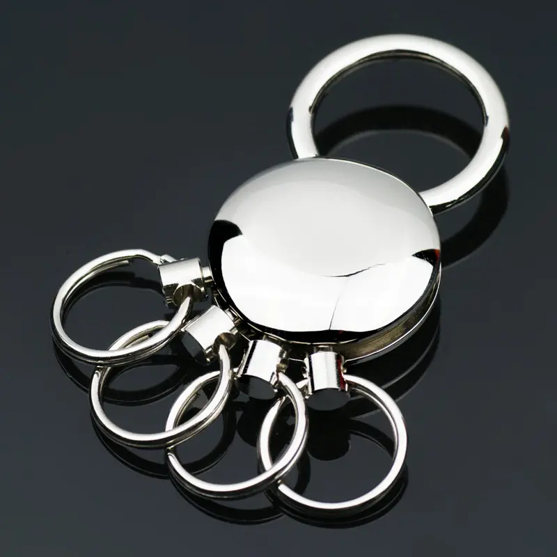 Portachiavi appeso a 4 anelli portachiavi con Logo personalizzato portachiavi staccabile portachiavi con fibbia in metallo creativo portachiavi Multi anello