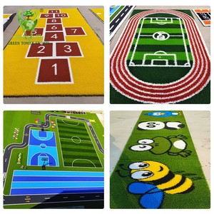 25mm Résistant À L'abrasion Enfants Aire De Jeux Plancher Coloré arc-en-ciel <span class=keywords><strong>Gazon</strong></span> Artificiel Maternelle Tapis Synthétique <span class=keywords><strong>Gazon</strong></span> - Product Image 2