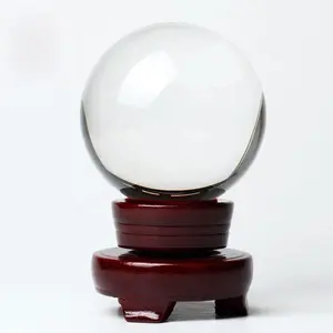 Bola de cristal de vidro transparente laser 3d, bola de cristal colorida para fotografia, cura personalizada, bola de vidro de cristal MH-Q1001