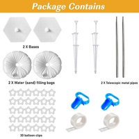 Réglable 9 Pieds Ballon De Mariage Arc Sol Ballon Colonne Titulaire Bâton En Métal Toile De Fond Stands Articles De Fête Ballon Stand Kit