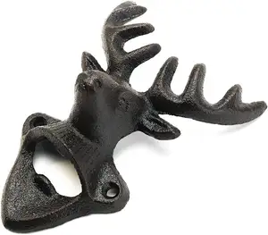 Cool Deer Head Wand flaschen öffner Bier Getränk Vintage rustikalen Stil Wandbehang Öffner Bar Praktisches Geschenk