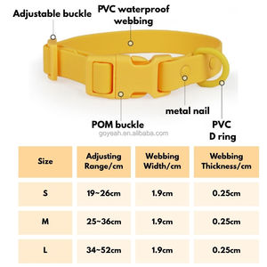 Collare per cani in PVC colorato, resistente e traspirante, in PVC, avvolti per cani, guinzaglio e collare - Product Image 2