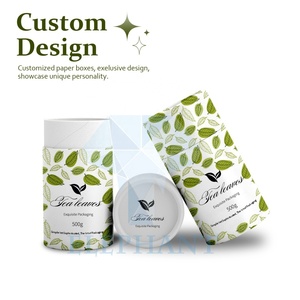Custom Logo Printed Small Round Box Food Grade Nuts Coffee Packaging Kraft Tea Leaf Ball Matcha Powder Paper <b>Cardboard</b> <b>Tube</b> - Product Image 4