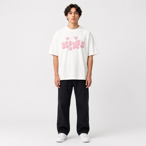Impression de logo personnalisé, t-shirt en coton 100% coupe ample, broderie OEM, vêtements streetwear pour hommes, fabricants de vêtements - Product Image 1