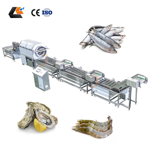 Máquina Industrial para Limpiar Pescado, Camarones y Ostras, Lavadora de Tambor con Rodillos, Limpiador de Mariscos con Burbujas, Línea de Lavado de Mariscos - Product Image 1