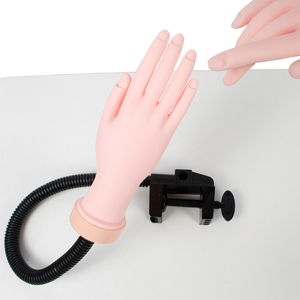 Main d'entraînement pour la pose d'ongles en acrylique, outil de manucure flexible et pliable, modèle de main de mannequin pour présentation en salon, kit complet - Product Image 3
