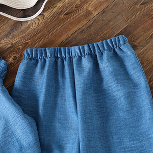 Vêtements pour enfants en gros – Nouvelle collection été 2025 – Tenues deux pièces pour adolescentes : <span class=keywords><strong>gilet</strong></span> plissé à volants et pantalon de couleur unie - Product Image 4