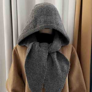 <span class=keywords><strong>Bufanda</strong></span> de invierno de Cachemira de lana suave para mujer, sombrero de punto de Pashmina bordado de alta calidad, bufandas <span class=keywords><strong>con</strong></span> <span class=keywords><strong>capucha</strong></span>, regalo de uso diario impreso - Product Image 4