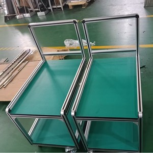 Customized Aluminum Profile Workbench Industrial Double Sided Repair Table Anodizing 6063 Multipurpose Warehouse Packaging Table - Product Image 4