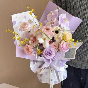 Mới đến trái tim màu đỏ mô hình không thấm nước hoàn toàn đục nhựa giấy gói cho người bán hoa ngày của mẹ - Product Image 3