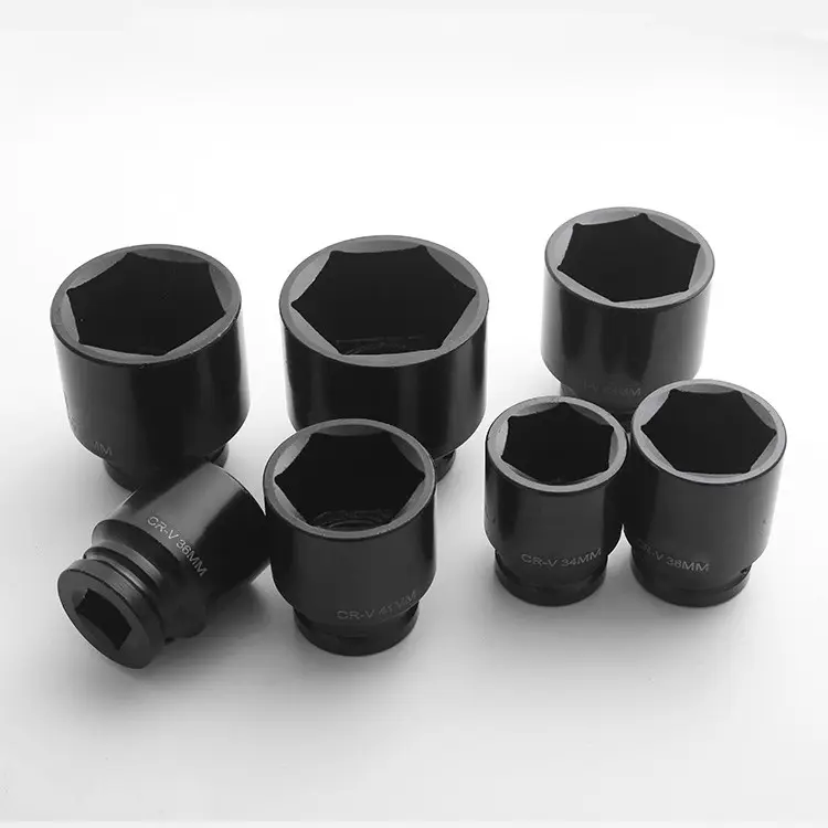 Crom vanadi thép 3/4 "ổ đĩa nặng màu đen Hex tiêu chuẩn tác động ổ cắm