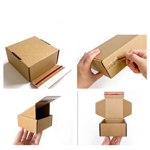 Boîtes d'expédition en carton ondulé auto-érectables recyclables roses imprimées en quadrichromie mates pour vêtements et <span class=keywords><strong>chaussettes</strong></span> – Vente directe usine - Product Image 3