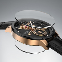 AGELOCER Montre Astronome Originale SpaceStation Montre Mécanique Automatique de Luxe Date pour Hommes Lumineuse en Acier Inoxydable avec Boîte