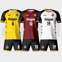 Maillot de football personnalisé OEM ODM, impression par sublimation, séchage rapide, polyester, logo d'équipe personnalisé, nom, numéro