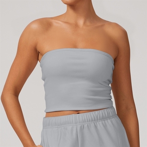 Haut de sport sans bretelles en velours European Virtue pour femme, anti-choc, séchage rapide, pour le yoga, sexy, dos nu, sous-vêtement de sport - Product Image 3