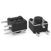 Interrupteur tactile TS-C017 4.5x4.5x3.8 en laiton, montage latéral, bouton 3 broches horizontal, amortissement des vibrations/anti-dérapant