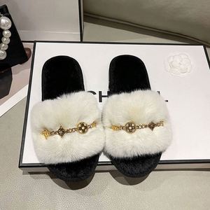 New Arrival Winter Warm Anti-Slip Silent Ladies Faux Fur Cotton Fabric Bow Fashion Trend for for Women - Product Image 5
