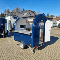 Petite camionnette alimentaire entièrement équipée, mini-remorque personnalisée pour café et crème glacée à vendre, remorque de concession alimentaire remorquable