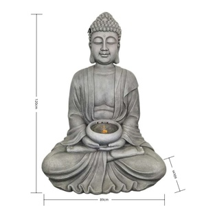 Ornements de <span class=keywords><strong>jardin</strong></span> Statue de <span class=keywords><strong>Bouddha</strong></span> apaisante Fontaine Zen Fontaine de <span class=keywords><strong>Bouddha</strong></span> Cascade à 2 niveaux pour terrasse arrière-cour - Product Image 4