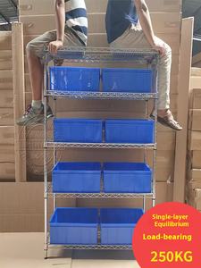 رف تخزين متعدد الطبقات من الفولاذ المقاوم للصدأ المطلي بالكروم، قائم بذاته ومعتمد بشهادة ISO 9001، مقاوم للتآكل وقابل للتكديس - Product Image 5