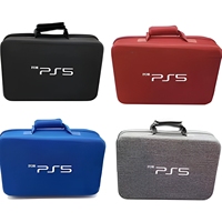 Étui rigide double couche en EVA noir pour PS5 avec logo personnalisé, fermeture éclair, antichoc, étanche, grande capacité pour console