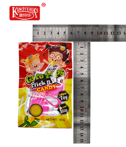 Sucette Gyro Pops Flick N Fly, jouet tournant en forme de tête d'alien, bonbons pour enfants, emballage en boîte de bonbons sur bâton, bonbons durs multicolores - Product Image 2