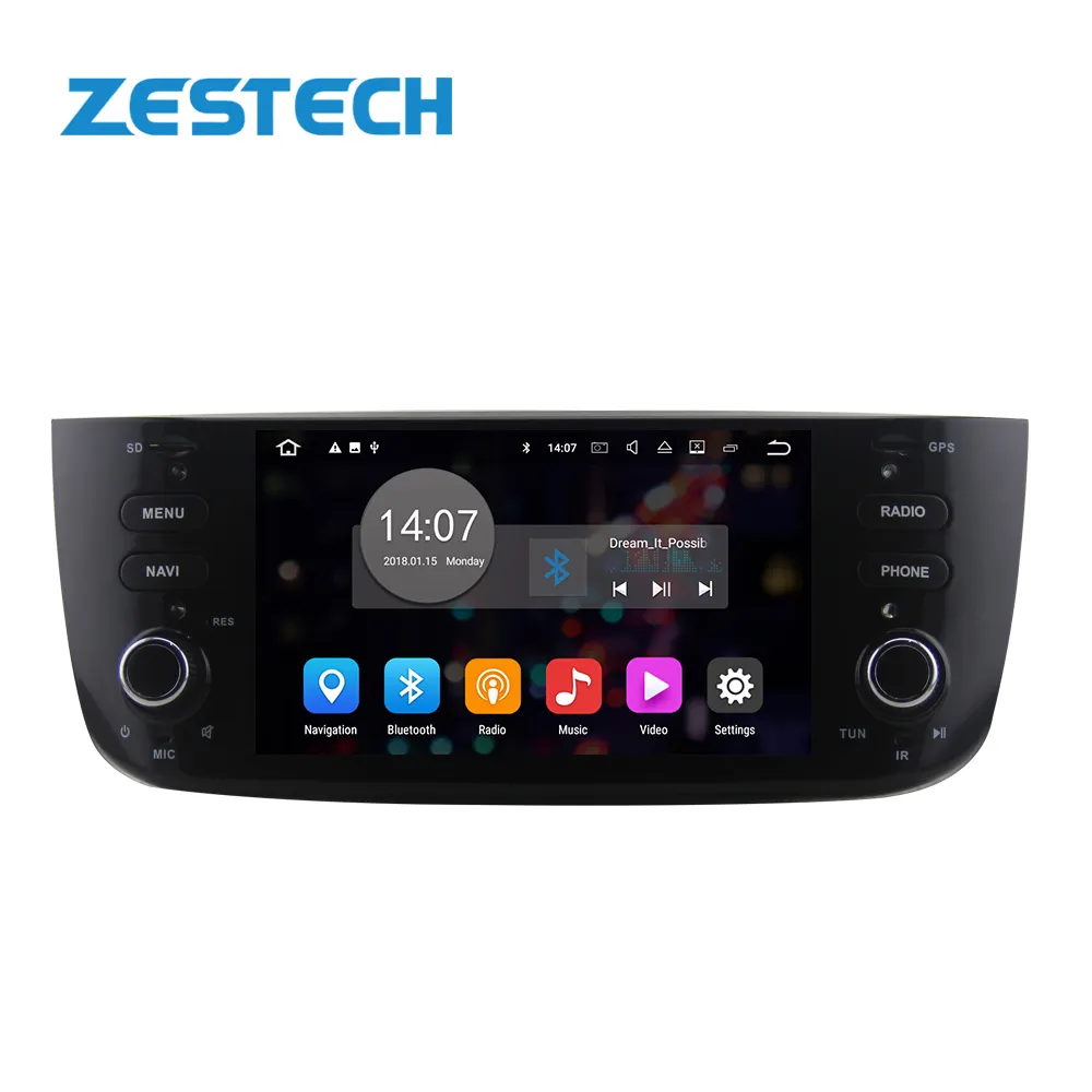 ZESTECH PX30 Android 12 autoradio avec dvd pour Fiat linea Punto 2010-2014 navigation voiture tvs système de navigation à écran tactile