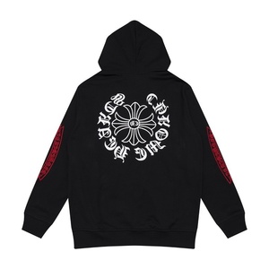 Sudadera con Capucha de Algodón con Estampado Cruzado de Dibujos Animados, Versión Correcta 24ss, Moda Otoñal, Versátil y Moderna, Ajuste Holgado - Product Image 3