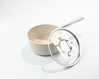 Batterie de cuisine en aluminium antiadhésive Pot à lait avec poignée en acier inoxydable pour la cuisine