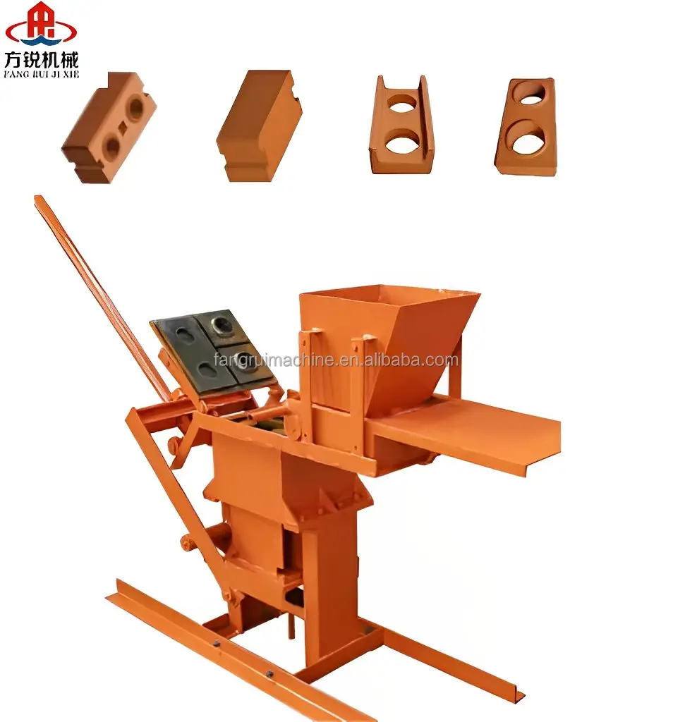 Machine manuelle de fabrication de briques en béton d'argile de haute qualité et à bas prix QMR2-40 fabriquée en chine