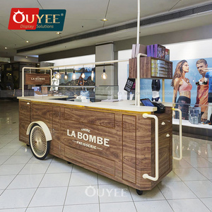 Leverancier Display Retail Showcase Licht Led Winkelcentrum Kiosk Bloemenwagen Met Wielen Snoepwagen Houten - Product Image 2