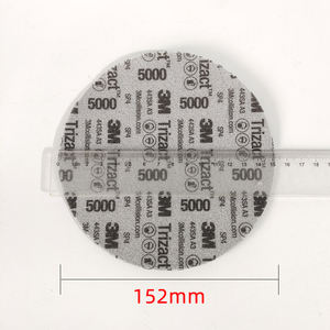 3M 30662 Trizac พีระมิดแผ่นหลังเป็นกองทราย P5000 6นิ้ว152มม. กระดาษทรายขัดแล็กเกอร์ฟองน้ำ15ชิ้น - Product Image 3