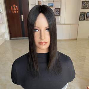 Topper en cheveux humains non traités, Topper casher juif, base en soie 6*6.5, toupet pour solution de cheveux clairsemés et de perte de cheveux # NA - Product Image 3