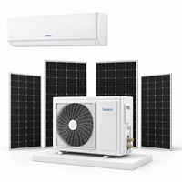 Climatiseur solaire 24000 BTU hybride à onduleur mural, ensemble complet avec panneau solaire, pour refroidissement et chauffage, idéal pour villa, bureau, magasin