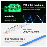 Strip LED RGB SMD3535 12V Bentuk S Zigzag 5M Per Roll untuk Huruf Saluran Signage