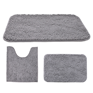 Set di tappeti da <span class=keywords><strong>bagno</strong></span> in ciniglia Ultra morbida <span class=keywords><strong>Tappetini</strong></span> da <span class=keywords><strong>bagno</strong></span> <span class=keywords><strong>3</strong></span> <span class=keywords><strong>pezzi</strong></span> Super assorbenti con supporto antiscivolo per una casa accogliente ed elegante 24 "* 16" - Product Image 1