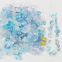 Coloré Esthétique Acrylique Plastique Assortiment Mignon Pastel Perles Fleur Coeur Étoile Papillon Bonbons Perles Rondes Bracelets Colliers