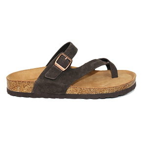 Women <b>Cork</b> Slippers Buckle Strap Flat <b>Sandals</b> Breathable Casual Beach Indoor Slippers - Product Image 1