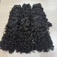 Paquetes de Cabello Humano Ruso 100% Natural Sin Procesar, Rizado Romano, 100g, Calidad SDD, Cutícula Alineada para Salón de Belleza