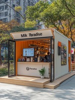 Kiosques de conteneurs préfabriqués démontés personnalisables pour les magasins de bar à café lait fleur pour la maison appartement options de taille