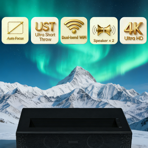 Projecteur laser DLP à ultra courte focale pour cinéma maison D068-X1-41 |   1080P Prêt pour la 4K |   Cinéma portable intelligent 3D prêt à l'emploi avec Android 11 - Product Image 1