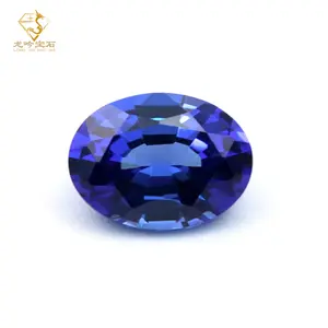 WU ZHOU Oval Royal Blue Lab Created Sapphire Corundum Synthetic Sapphire Royalblue Lab Grown Sapphire