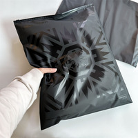 Sacs d'emballage de vêtements à fermeture éclair mate en plastique PE noir givré avec logo personnalisé écologique