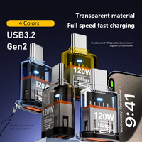 Adaptor USB A ke USB C Adaptor Tipe C USB3.2 Gen2 Konverter Jantan ke Betina Kompatibel dengan Perangkat Multi Port C Samsung