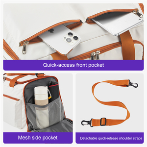 <span class=keywords><strong>Sac</strong></span> de voyage décontracté à bandoulière et à main, <span class=keywords><strong>multi</strong></span>-compartiments, séparation humide/sec, pour trajets quotidiens et affaires, expédition rapide depuis l'entrepôt local aux États-Unis - Product Image 4