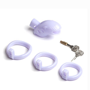 อุปกรณ์เซ็กส์ทอย3ห่วงล็อคอวัยวะเพศชายสีม่วงพร้อมพีซีวัสดุอุปกรณ์ทาสซาดิสม์สำหรับผู้ใหญ่ - Product Image 4
