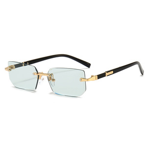 1583 Designer Rimless Sunglasses Women Fashion <b>Shades</b> <b>Sun</b> Glasses Ladies square Sunglasses - Product Image 5
