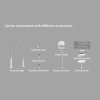 Nettoyeur vapeur multifonction COMPASS, nettoyeur vapeur haute température, alimentation secteur 1500W, chauffage en 25 secondes, écran LED, haute efficacité