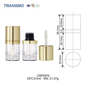 <b>Mini</b> Gold Lip Gloss Tubes Plastic Empty Lip Gloss <b>Bottles</b> with Screw Cap for Blush - Product Image 2